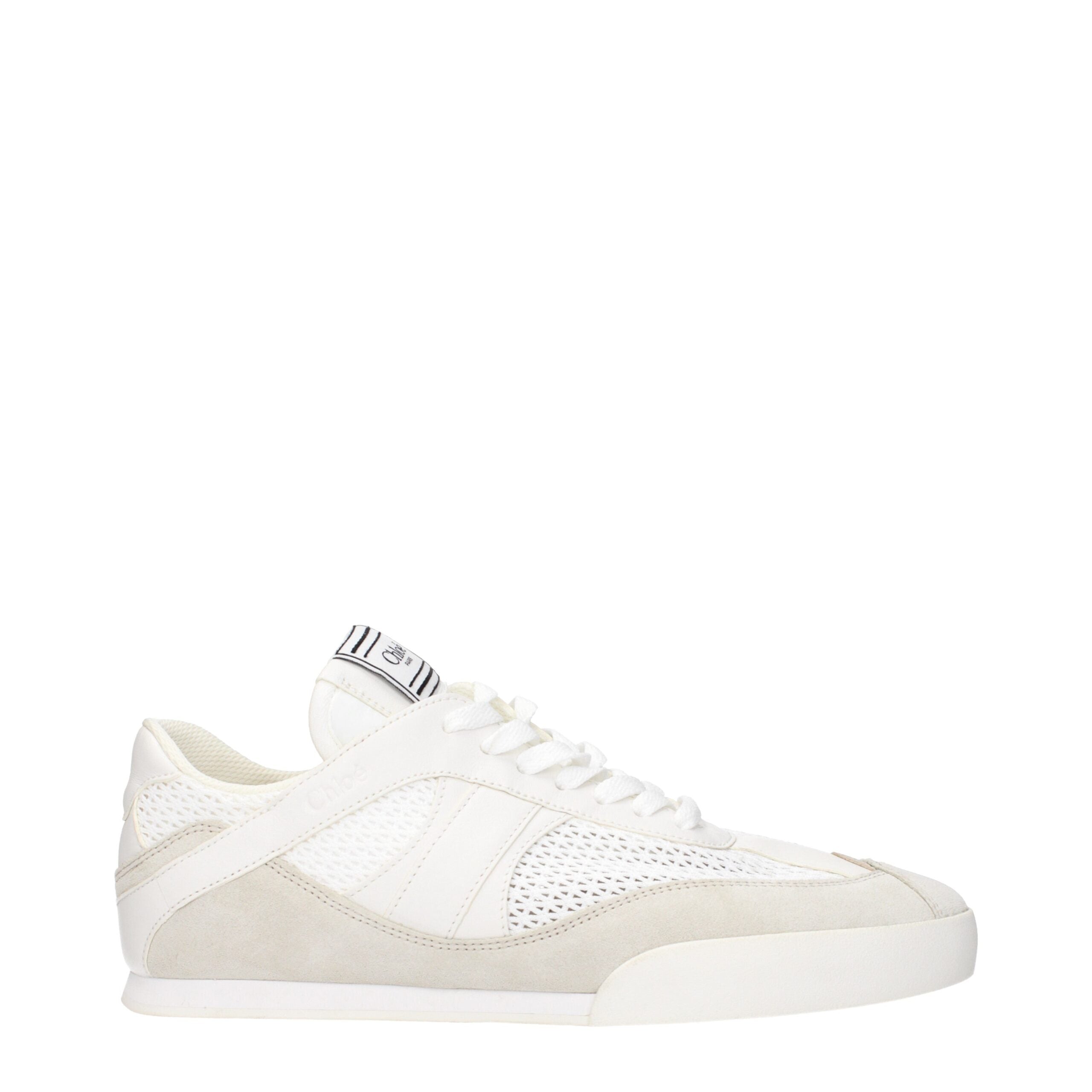 Chloé White Fabric Low Tops